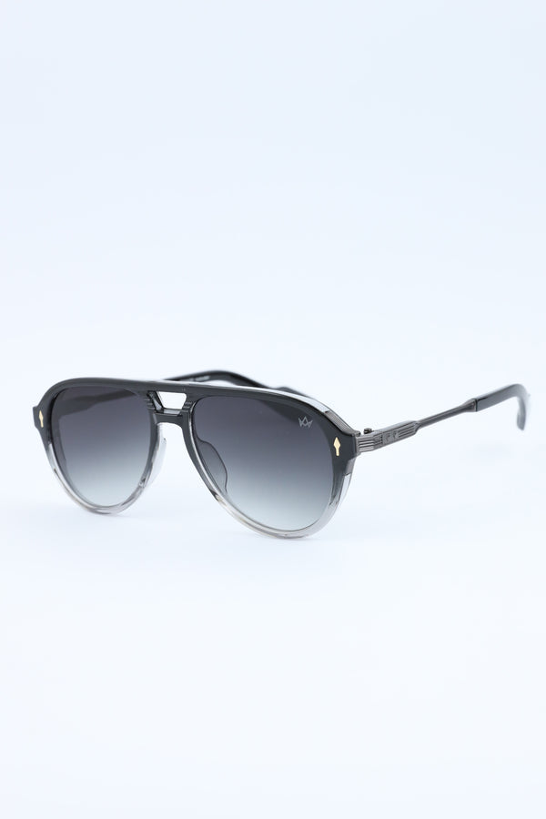 Gun Metal Grey Aviator Glasses