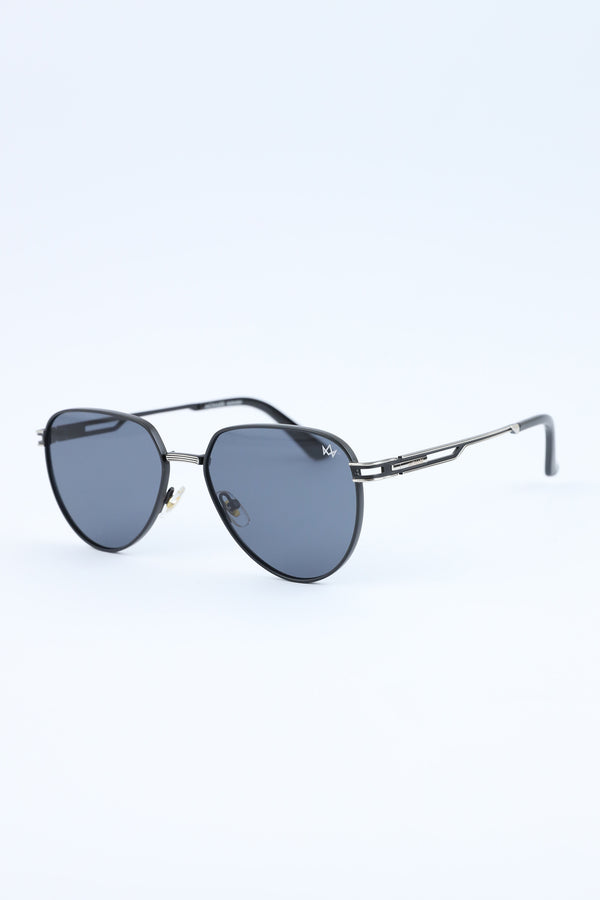 Black Accent Aviator Glasses