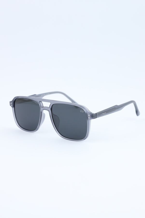 Smoke Grey Square Frame Glasses