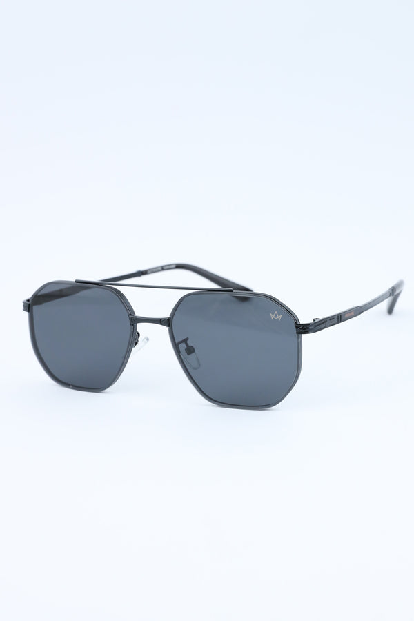 Black Geometric Frame Glasses