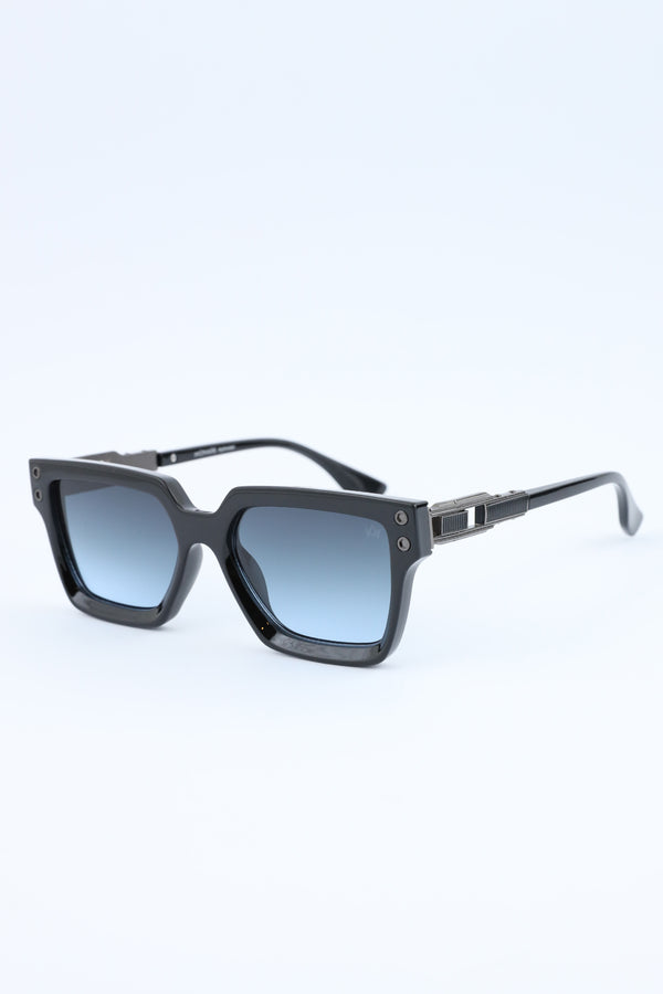 Silver Accent Box Frame Glasses