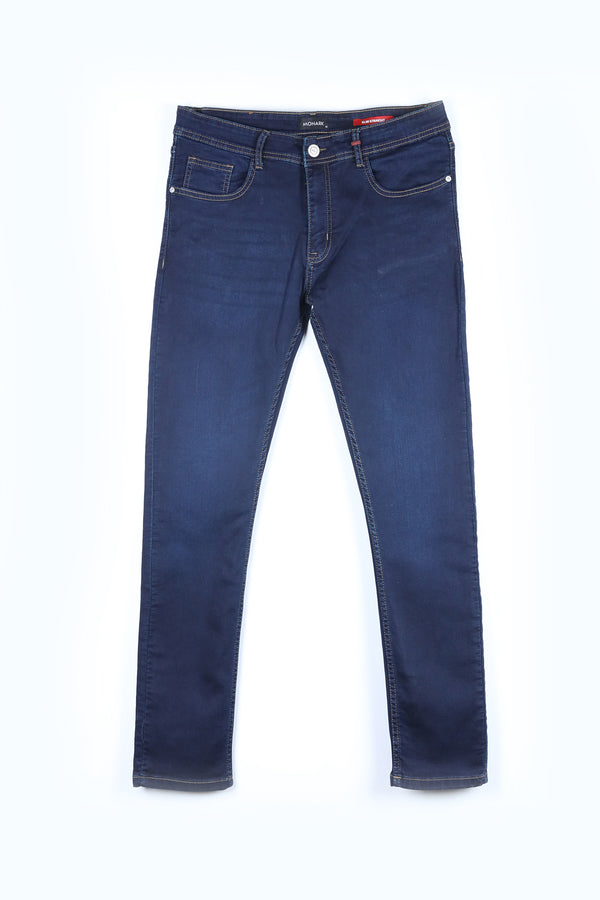 Navy Blue Slim Straight Jeans
