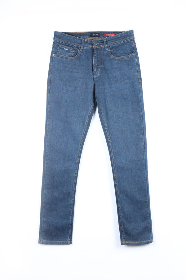Green Blue Slim Straight Jeans