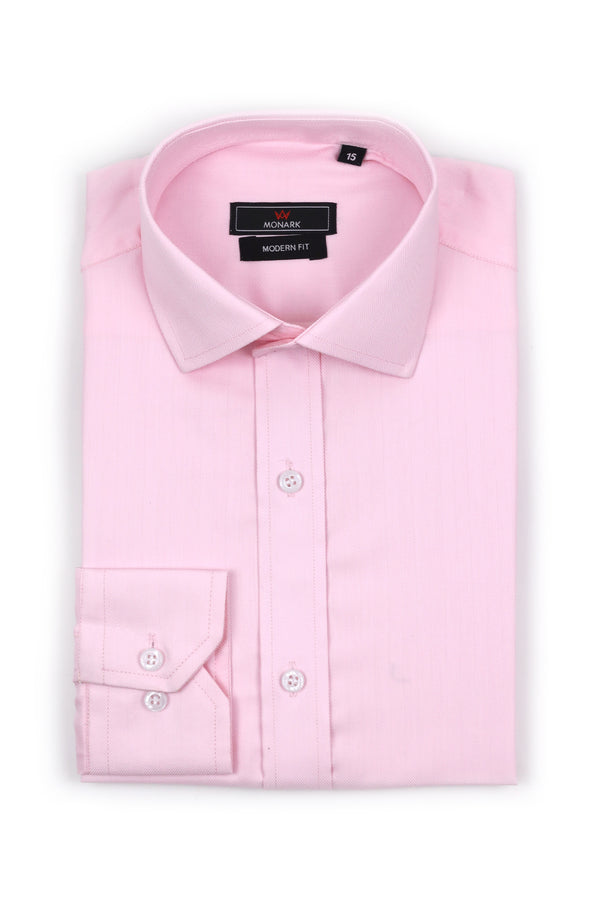 Pink Textured Formal Shirt