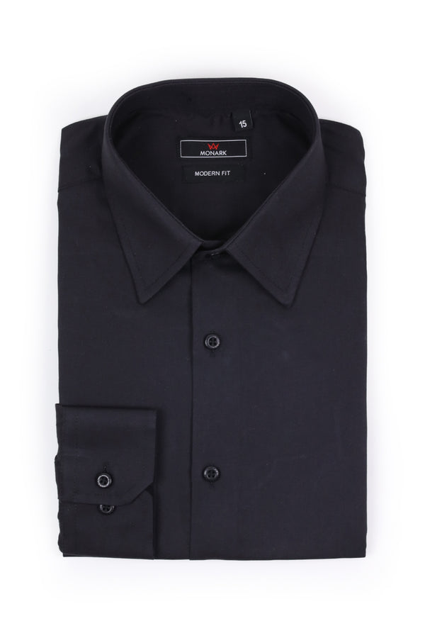 Solid Black Formal Shirt