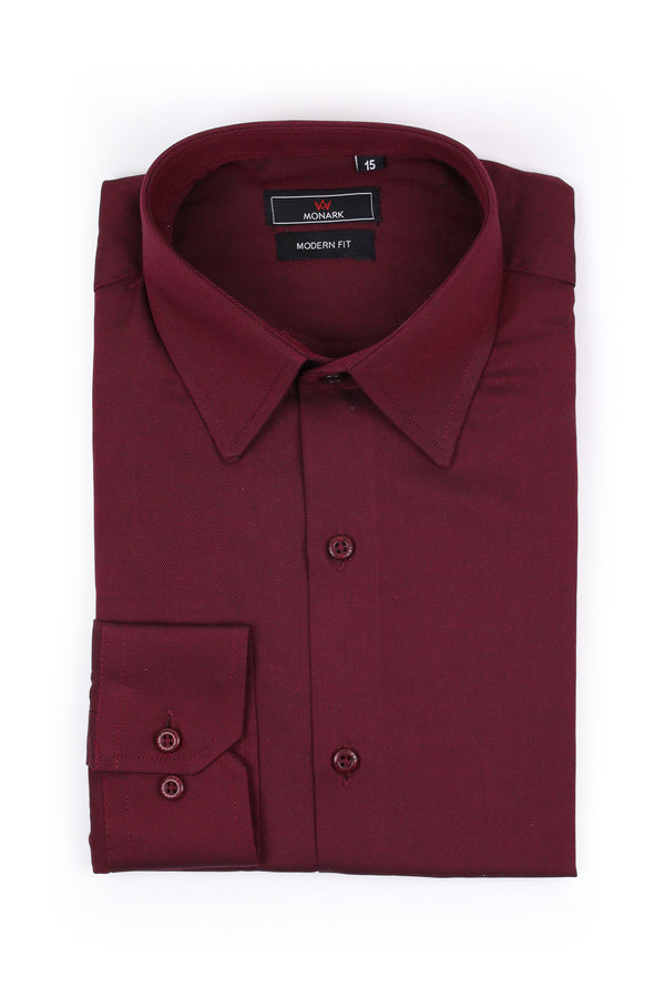 Maroon Textured Formal Shirt