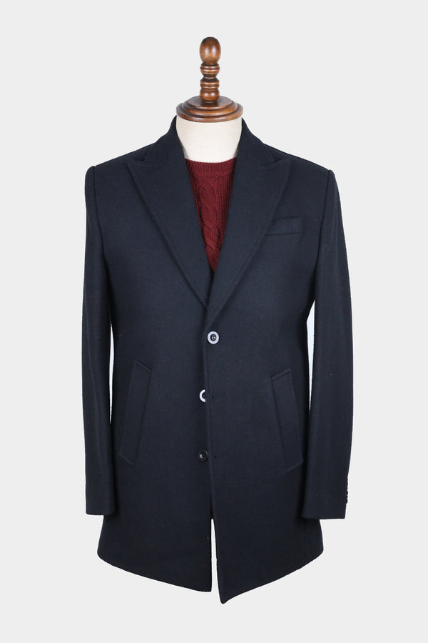 Black Woolen Long Coat