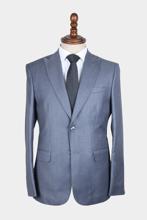Grey Textured Two-Piece Suit