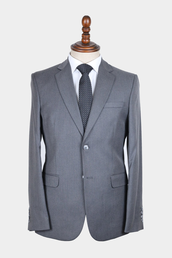 Solid Grey Two-Piece Suit