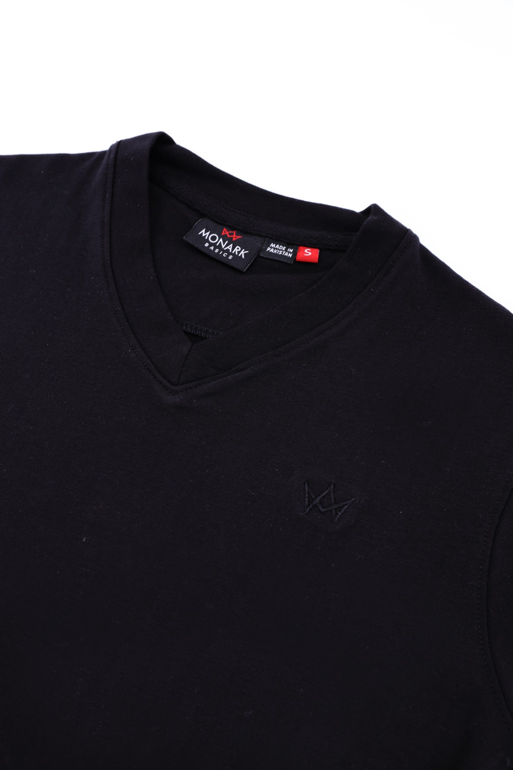 Solid Black Color V-Neck T-Shirt – Monark Clothing