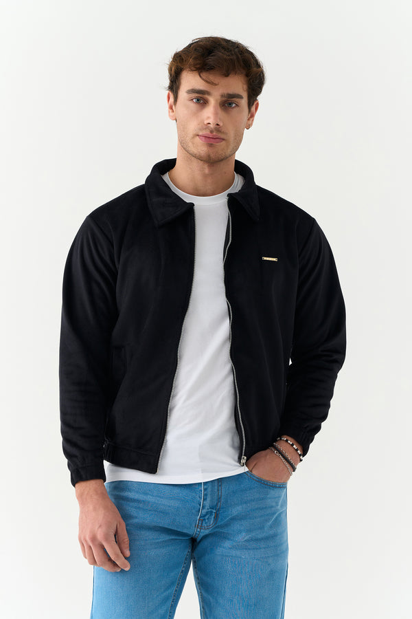Black Textured Zipper