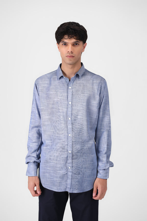 Blue Striped Button Down Shirt