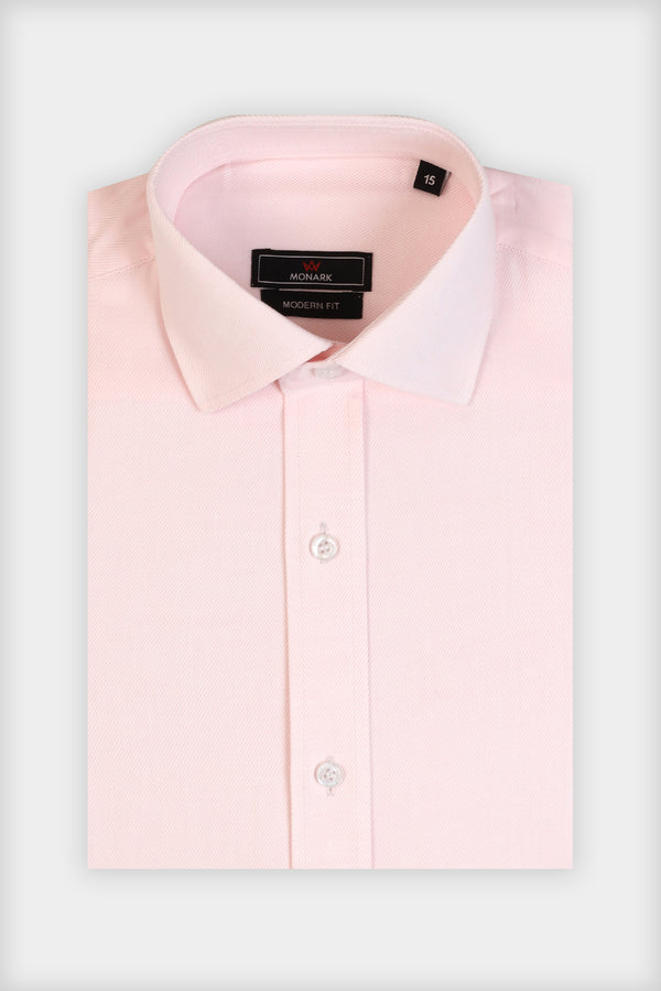 Pink Textured Formal Shirt