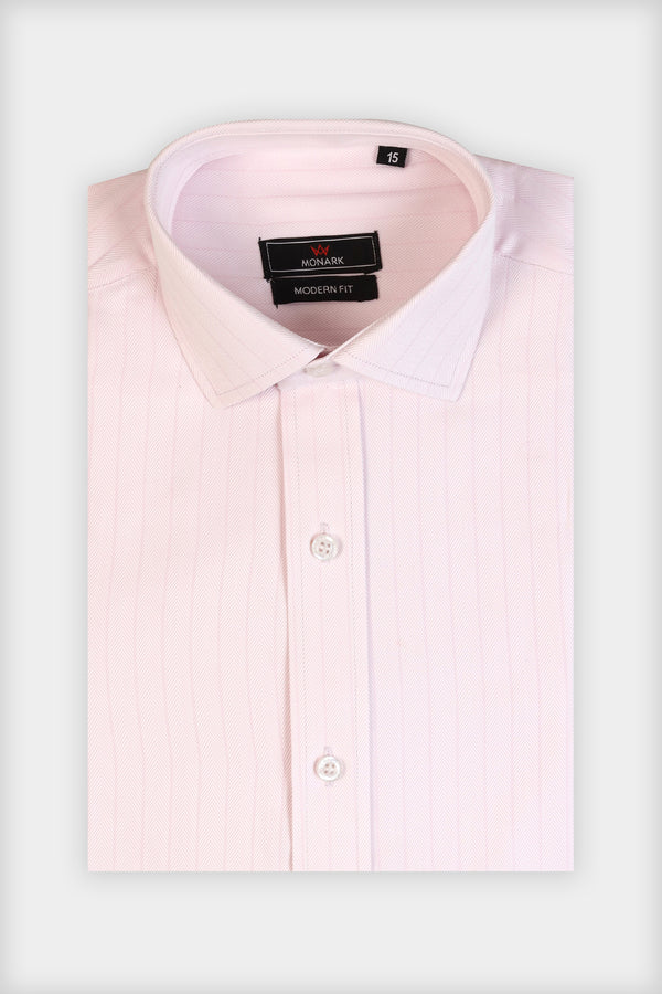 Pink Textured Formal Shirt