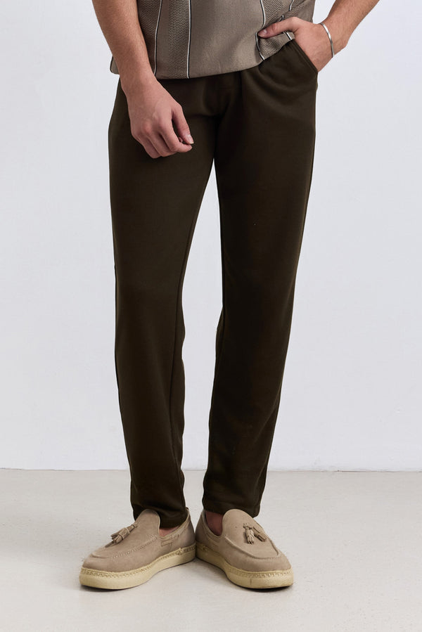Olive Knitted Chino Pant