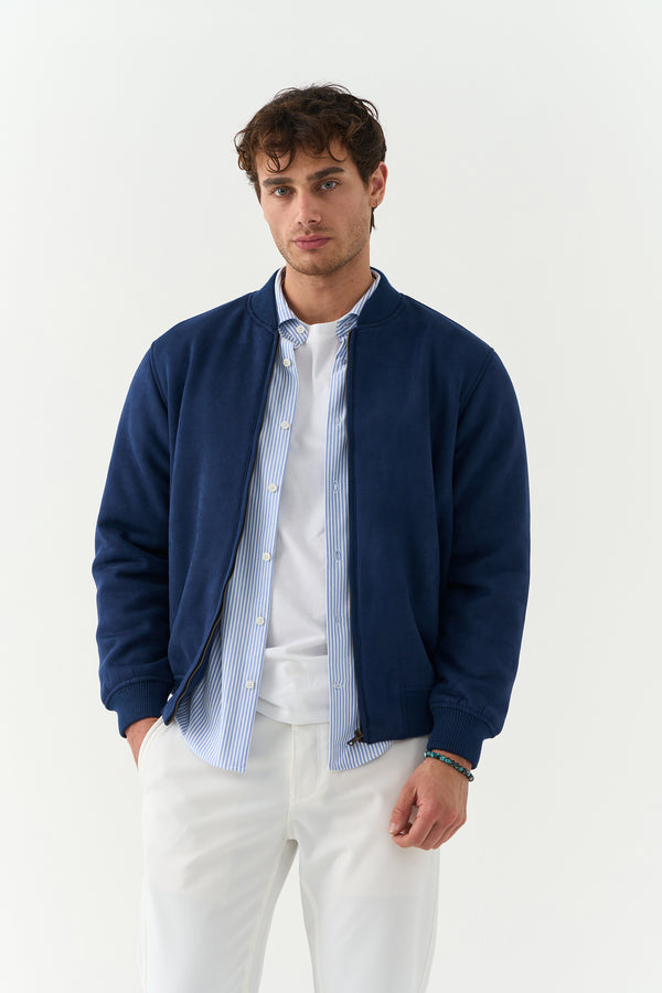 Space Blue Suede Jacket