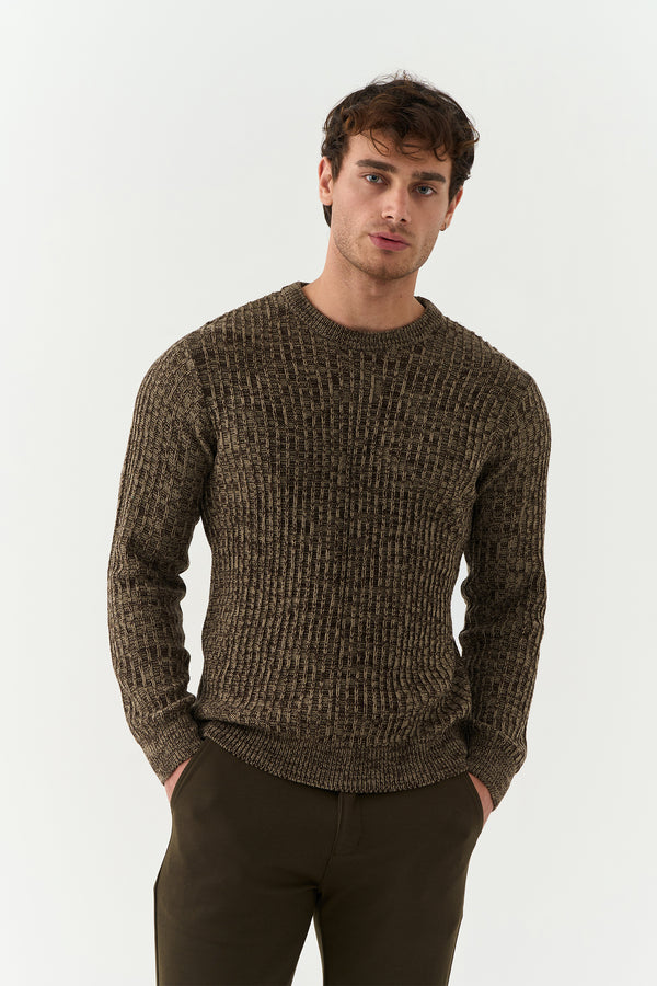 Walnut Brown Pekka Structured Sweater