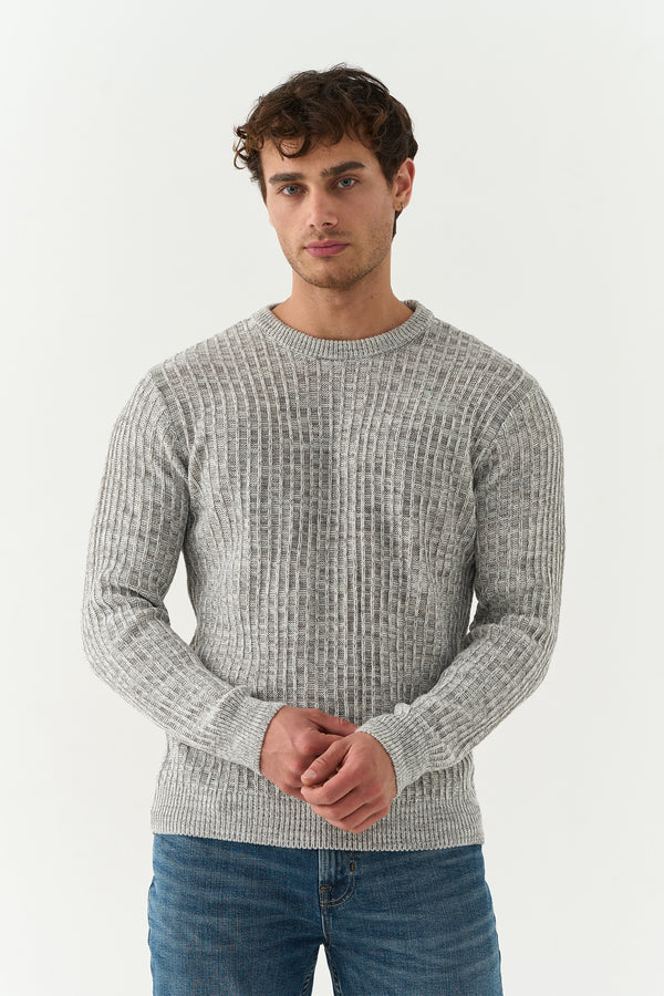 Ash Grey Pekka Structured Sweater