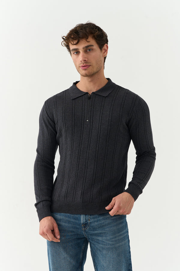 Grey Sun-Sip Sweater