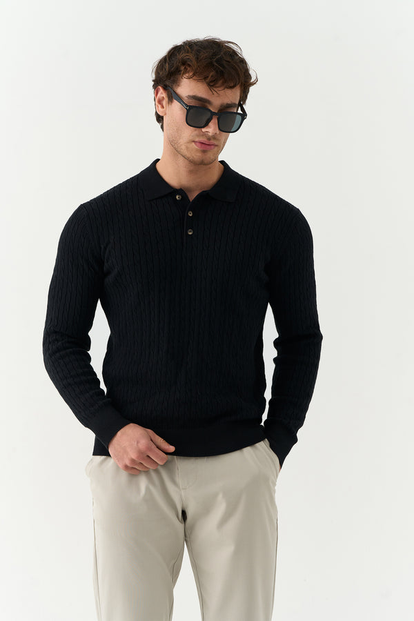 Black Polo Sweater