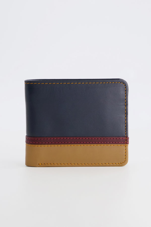 COLOR BLOCK BILLFOLD WALLET