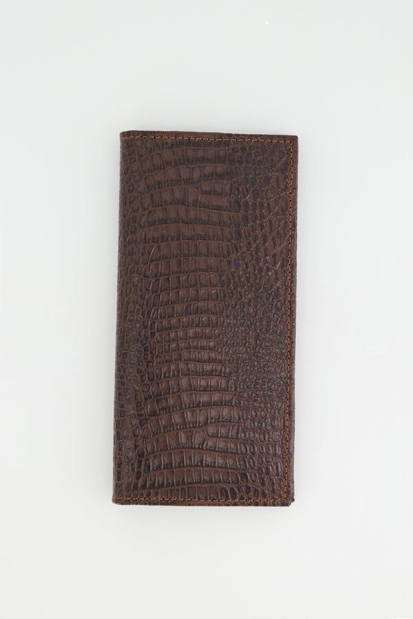 TEXTURED ALLIGATOR LONG WALLET