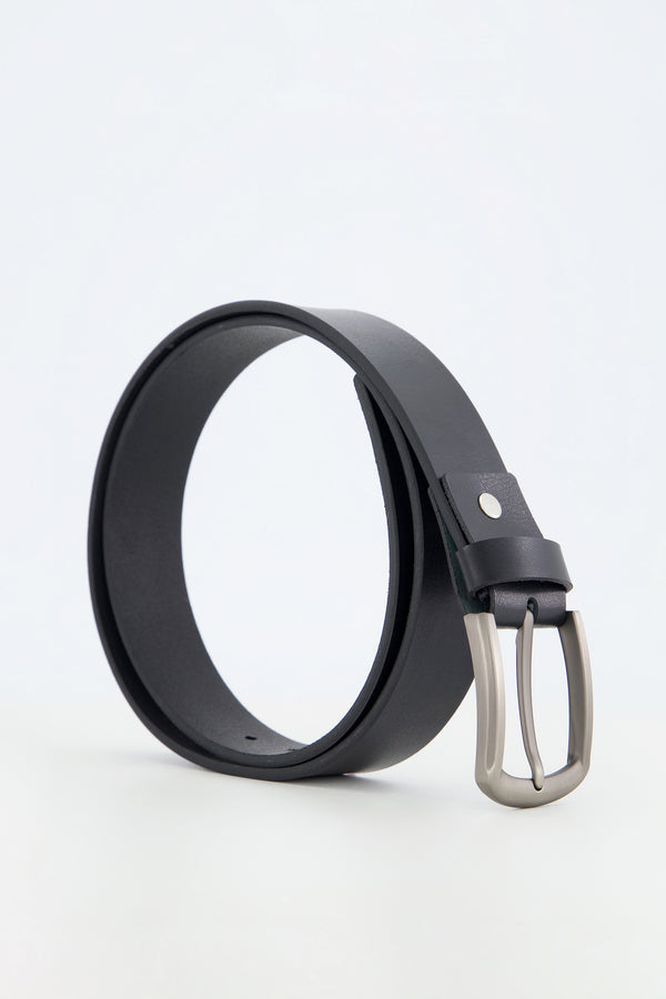 BLACK LEATHER BELT