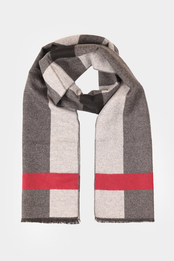Grey-Black Pattern Scarf