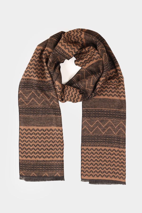 Brown-Black Pattern Scarf