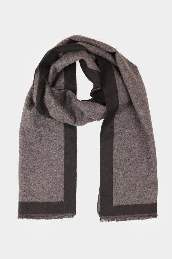Grey-Black Block Pattern Scarf