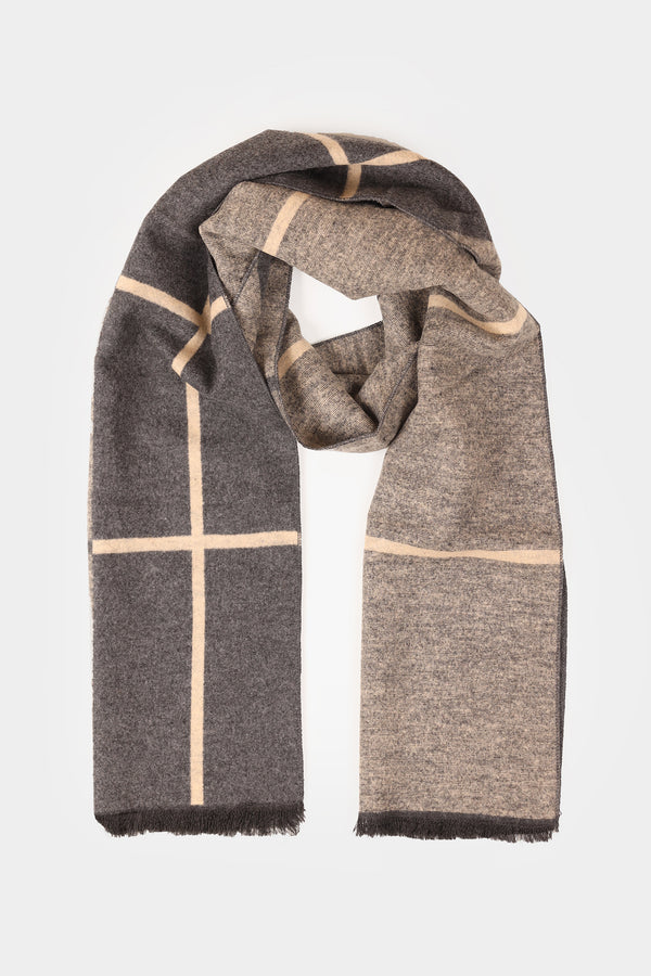 Grey-Beige Pattern Scarf
