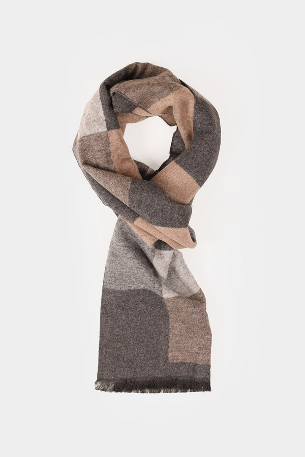 Four Color Block Pattern Scarf