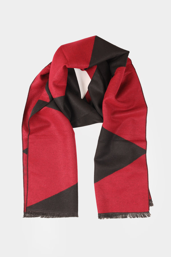 Black-Red Triangle Pattern Scarf