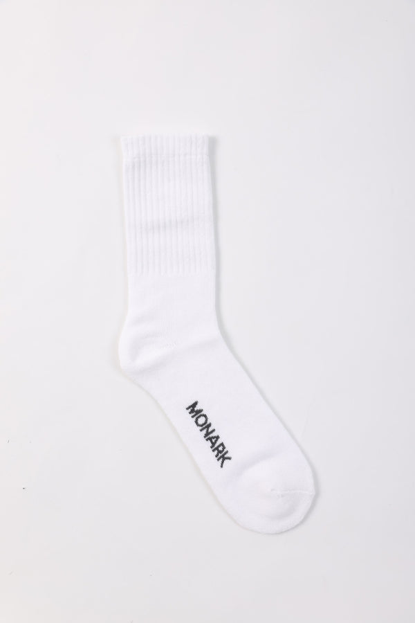 White Full Length Cotton Socks