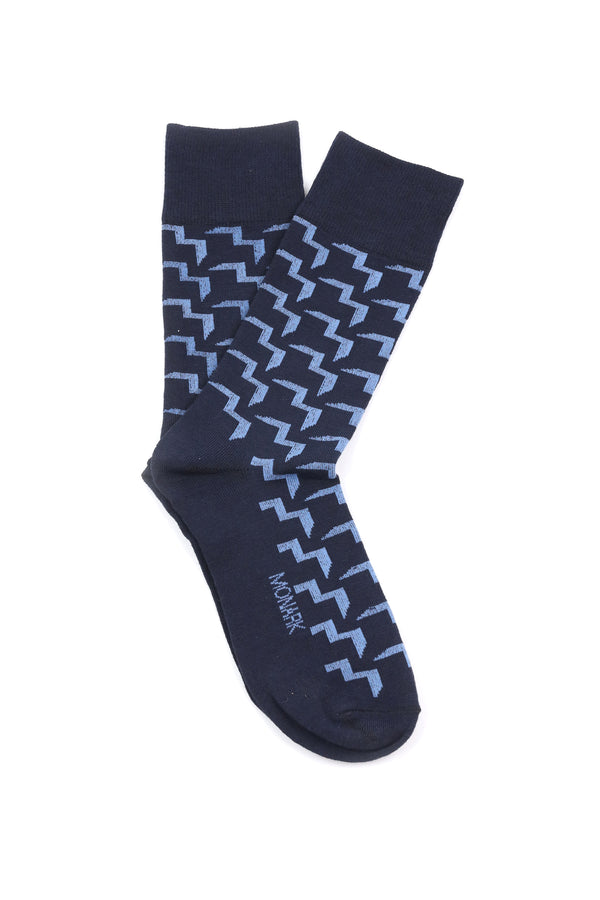 Blue Pattern Socks