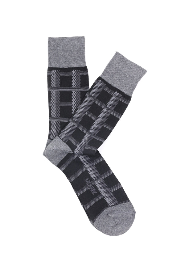 Grey Checkered Socks