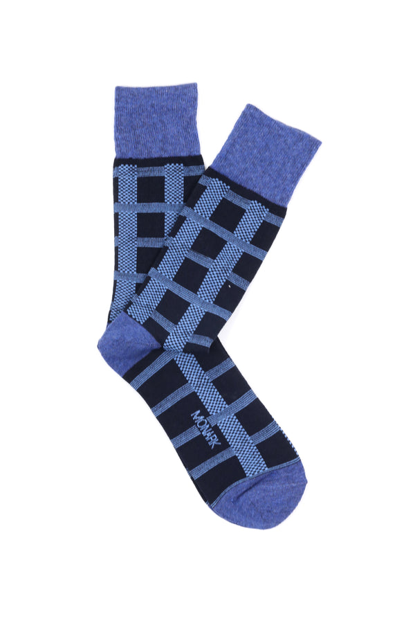 Blue Checkered Socks