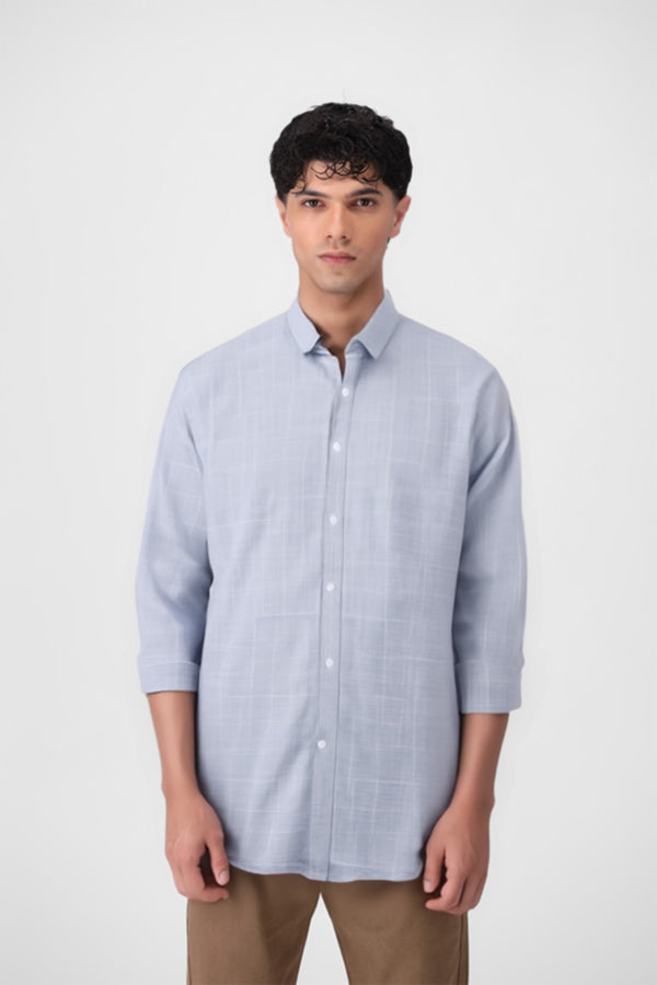 Blue Check Casual Shirt