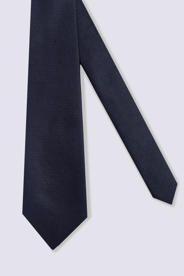 NAVY BLUE TEXTURED TIE