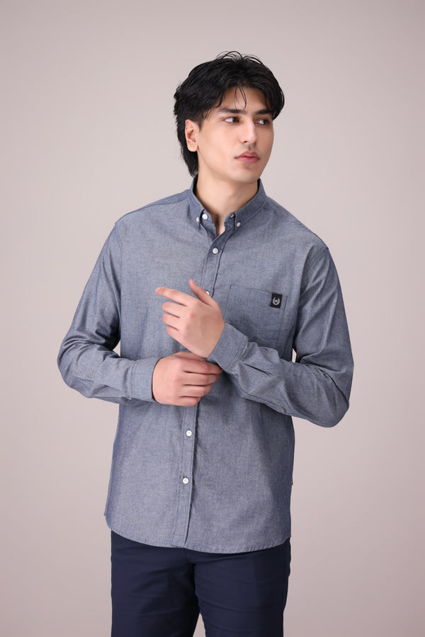 TEXTURED SLIM FIT WOVEN SHIRT