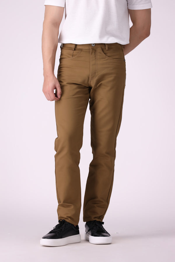 Olive Brown Tappered Fit Chino Pants