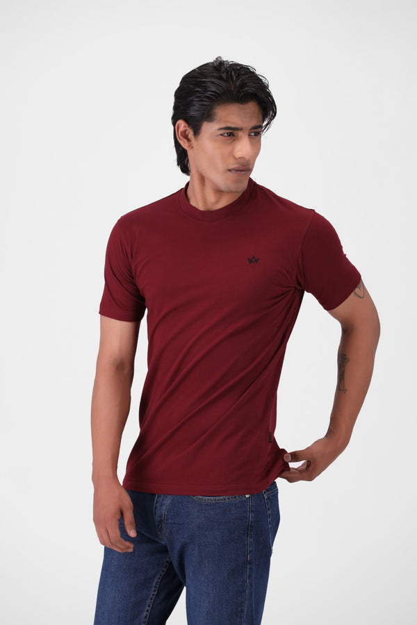 Maroon Crew Neck T-Shirt
