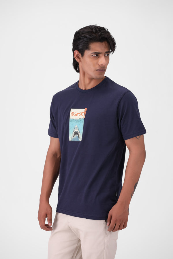 Graphic Navy Blue T-Shirt