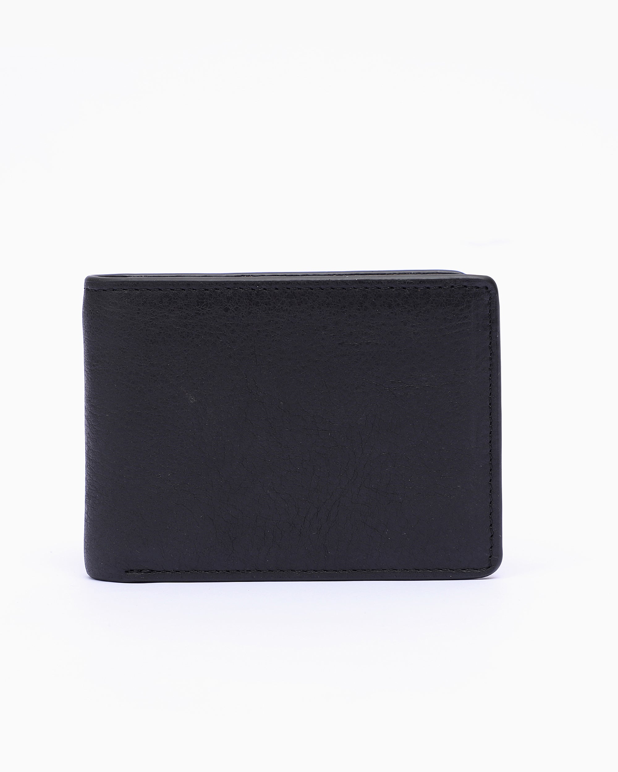 SOLID BLACK LEATHER WALLET – Monark Clothing