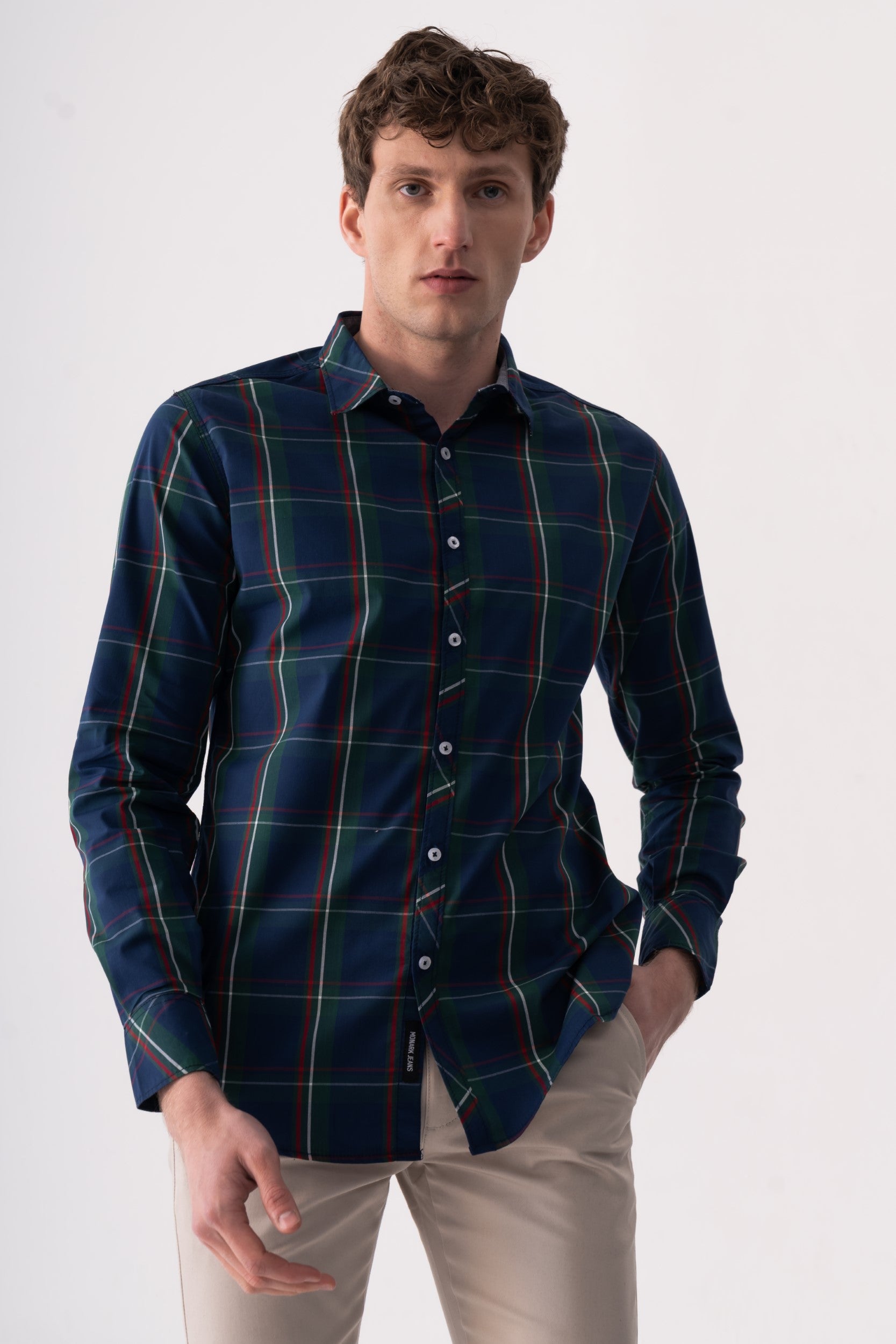 CHECK SLIM FIT SHIRT – Monark Clothing