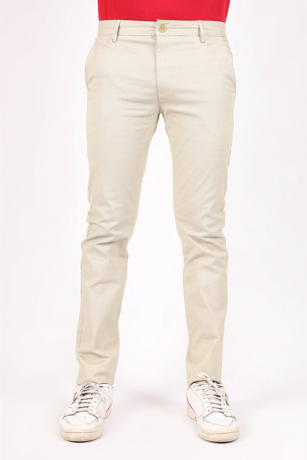 PRINTED SLIM FIT COTTON PANTS