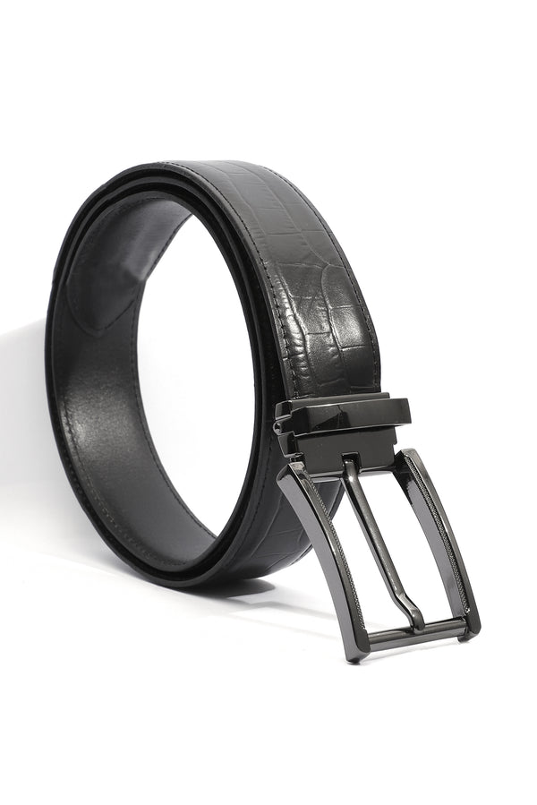 TEXTURED LEATHER BELT