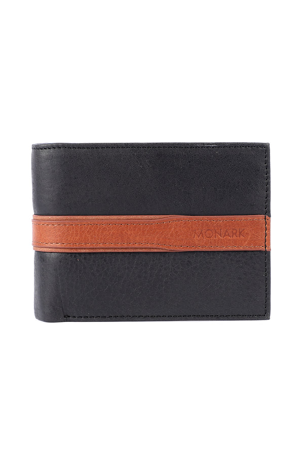 Leather Panel Billfold Wallet