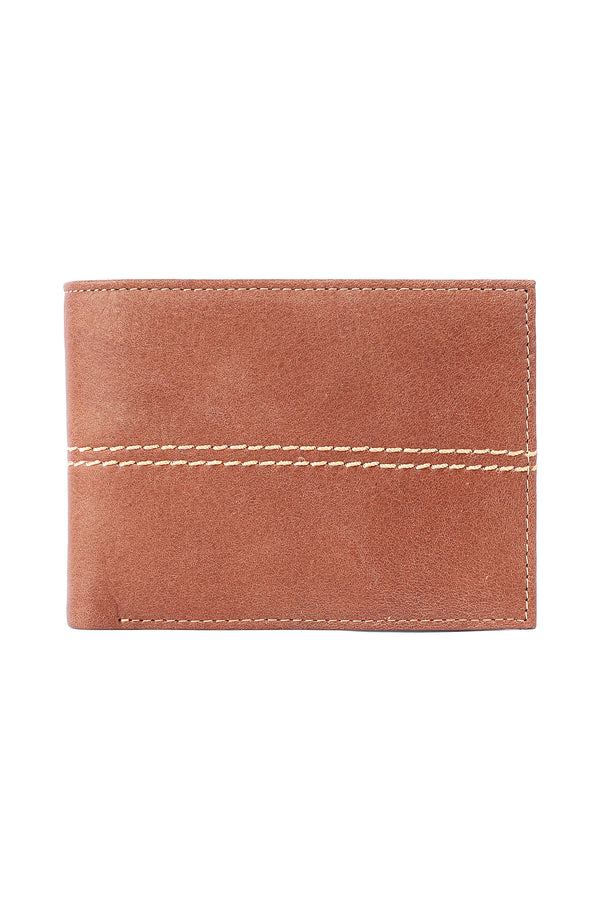 Textured Leather Billfold Wallet