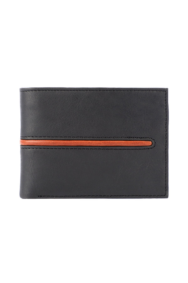 Textured Leather Billfold Wallet